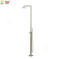 WATERMARK Colonne de douche d'extérieur en acier inoxydable 316 brossé douche de piscine à poser pour l'extérieur