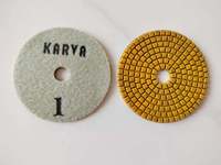 Plaque de ponçage KARVA pour carrelage en marbre, granit et céramique, 4 pouces (100 mm), cinq étapes, liant moyen, dureté moyenne, ronde