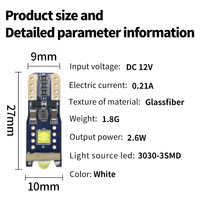 Auto T10 W5W 194 168 3030 3SMD LED Canbus Autolampe Leselampe Innenraum Seitenmarkierungsleuchte Weiß 12-24V