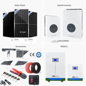 120V/240V lai năng lượng mặt trời biến tần với 5KW 15KW chia giai đoạn tần số thấp MPPT phí điều khiển pin Lithium ion để sử dụng nhà - Product Image 5