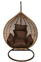 Fauteuil suspendu durable, chaise longue moderne d'extérieur avec coussin imperméable pour balcon, jardin et terrasse intérieure