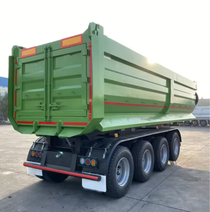 Remorque à benne basculante hydraulique à 3/4 essieux Semi-remorque à <span class=keywords><strong>ventre</strong></span> Camion à benne basculante utilisé pour le transport de sable, de gravier, de sol et de <span class=keywords><strong>charbon</strong></span> - Product Image 3