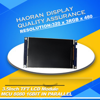 Module LCD TFT 3,5 pouces, résolution 320x480, interface parallèle MCU 16 bits, pilote ILI9488, luminosité 350 nits pour boîtier noir PCBA