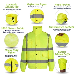 22 Year Free <strong>Sample</strong> Custom <strong>Logo</strong> S-XXL High Visibility Hi Vis Tops Clothing Workwear <strong>Safety</strong> Jacket Waterproof Reflective Coat - Product Image 3