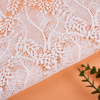 Tissu blanc brodé d'oeillets en mousseline de soie suisse Vêtements pour femmes Tissus en tulle brodé de fleurs Tissu en dentelle de luxe
