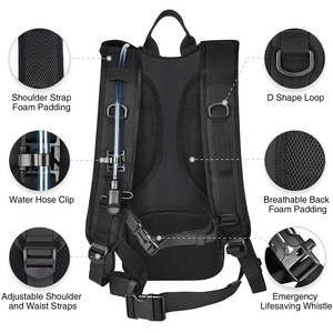 <span class=keywords><strong>Mochila</strong></span> plegable de poliéster para deportes al aire libre, bolsa para correr, senderismo, hidratación - Product Image 4