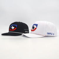 Gorra de Golf Personalizada OEM con Logotipo Bordado en 3D, 5 Paneles, Lisa, con Perforaciones Cortadas a Láser, Gorras Clásicas de Secado Rápido con Cuerda de Poliéster