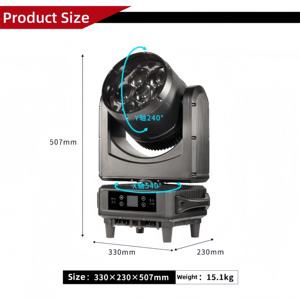 Lampada <span class=keywords><strong>LED</strong></span> <span class=keywords><strong>Mobile</strong></span> Impermeabile 7 X 60W con <span class=keywords><strong>Testa</strong></span> Rotante <span class=keywords><strong>a</strong></span> Occhio d'Ape, Adatta per Parchi <span class=keywords><strong>a</strong></span> Tema e Concerti all'Aperto. - Product Image 5