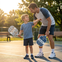 Set Pickleball Keluarga AVYA USAPA Approved T700 Serat Karbon Mentah Navy Luxe 4 Buah, Tebal 13mm, Sarang Lebah Polipropilena Kepadatan Tinggi