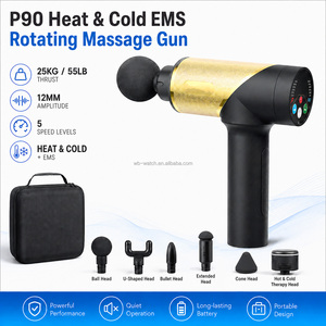 Pistolet de massage EMS portatif personnalisé chaud/froid à percussion profonde pour thérapeutes, idéal pour la récupération musculaire sportive professionnelle - Product Image 1