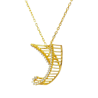 Collier Pendentif en Argent et Zircon UMJewelry, Plaqué Or, Vente en Gros, pour Hommes et Femmes, Cadeau de Fiançailles, Anniversaire, Mariage, Usage Quotidien, Fête