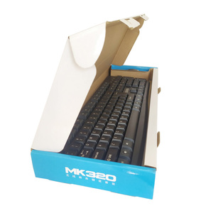 กล่องบรรจุภัณฑ์แป้นพิมพ์และเมาส์กระดาษคราฟท์ลูกฟูกกล่องสีฟ้าสำหรับอุปกรณ์อิเล็กทรอนิกส์ - Product Image 3