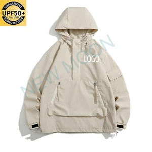Customized Logo Stitching Hooded Mesh Breathable Outdoor <b>Camouflage</b> Sports Running Windbreaker Men's Jacket - Product Image 4