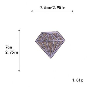 Patchs thermocollants en forme d'étoile et de diamant avec paillettes brillantes pour vêtements - Product Image 5