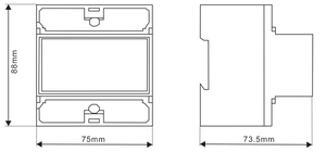 Compteur d'énergie monophasé multi-tarifs multifonctionnel réactif sur rail DIN RS485 MODBUS - Product Image 3