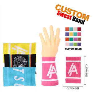 La pulsera elástica de hielo personalizada de KHDZ diseña tu propia pulsera deportiva con cinturón absorbente de sudor. Accesorios de moda protector de mano