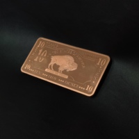 Barre de cuivre fin de 10 oz .999, design d'éléments chimiques, cuivre