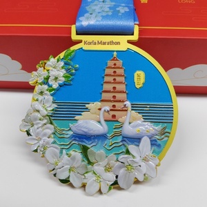 Medallas Metálicas Personalizadas para Eventos Corporativos, Escolares y <span class=keywords><strong>de</strong></span> Maratón, <span class=keywords><strong>Premios</strong></span> <span class=keywords><strong>de</strong></span> Honor en Oro, Plata y Bronce, Diseño Creativo y Gratuito - Product Image 1