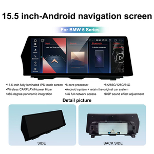 Autoradio multimédia Android NaviHua 15,5 pouces pour BMW Série 5 F10 CIC NBT, écran de navigation, Carplay, nouvelle mise à niveau - Product Image 3