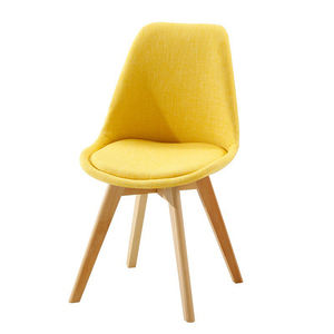 <span class=keywords><strong>Chaise</strong></span> de salle à manger en tissu brun de style nordique moderne de l'usine Shengfang, <span class=keywords><strong>chaise</strong></span> <span class=keywords><strong>tulipe</strong></span>, <span class=keywords><strong>chaise</strong></span> à dossier souple, ensemble de 6 chaises - Product Image 4