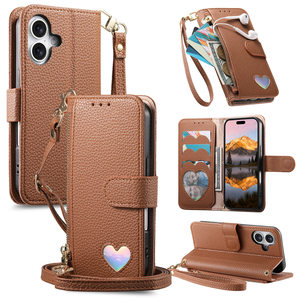Étui magnétique pour cartes de crédit, coque de téléphone pour iPhone 16/16 Plus/17 Air/15/14 <span class=keywords><strong>Pro</strong></span>/13 Promax, étui portefeuille à bandoulière - Product Image 6