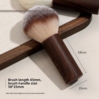 Pinceau de nettoyage professionnel pour ongles, manucure et nail art, avec manche rond en bois souple et léger