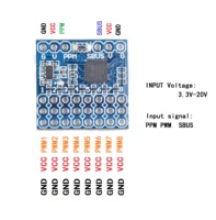 JHEMCU 8CH Récepteur PWM PPM SBUS 32bit Encoder Signal Conversion Module Converter Tension d'entrée 3.3-20V pour RC Airpanle Drone