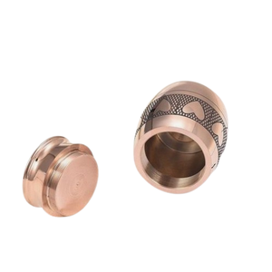 Juego de dos urnas de recuerdo de metal con acabado esmaltado, suministros funerarios, urnas para cenizas humanas, tarro de cremación de nuevo diseño - Product Image 4