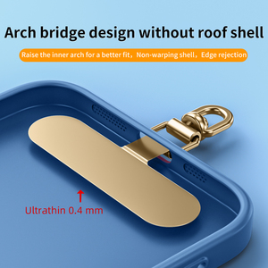 Phổ Thép Không Gỉ Trượt D-Ring Điện Thoại Di Động Dây Đeo Dây Buộc Vá Dây Hình Dạng Kim Loại Clip Điện Thoại Tether Tab Xoay - Product Image 5