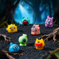 Accessoires de jardin miniature pour elfes et fées, figurines de monstres en résine miniature pour cadeaux de fête, cadeaux d'anniversaire, décoration pour slime