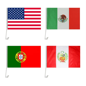 Promoción personalizada Bandera italiana 100% Poliéster 30*45cm Bandera de ventana de coche Italia con poste de plástico - Product Image 4