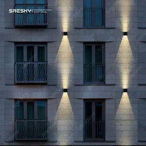 Sresky Up & Down lighting wall Light Mini design solar light outdoor for Garden Lamp
