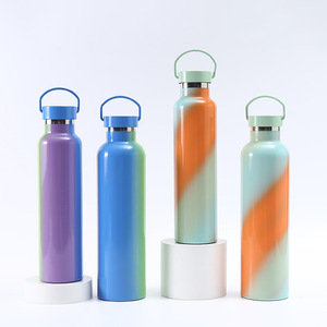 Frasco de acero inoxidable colorido de gran capacidad de 750ml y <span class=keywords><strong>1000ml</strong></span> al por mayor con asa y tapa para senderismo - Product Image 3