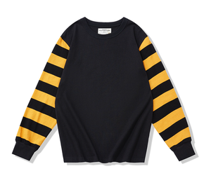 Alta qualità di personalizzazione 100% cotone 280gsm Jumper <span class=keywords><strong>moto</strong></span> manica lunga t-shirt con colore a righe <span class=keywords><strong>moto</strong></span> felpa - Product Image 3