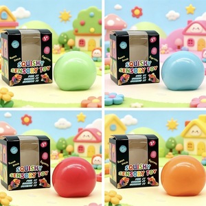 <b>Macaron</b> Round Stress Relief Squeeze Ball Soft Sensory Fidget Toy for Kids Adults Home Office and Travel Use - Product Image 6