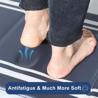 Thin Comfort Anti Fatigue PVC Kitchen Floor Mat Stain Resistant Non Slip Foldable Pet Friendly Waterproof Kitchen Runner Rugs