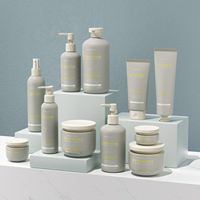 Flacon de shampooing de luxe en plastique HDPE biodégradable en gros, 150, 200, 250, 300, 500 ml, ensemble d'emballage cosmétique écologique