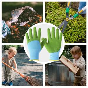 Children's Garden <strong>Gloves</strong> OEM Logo Latex <strong>Rubber</strong> Coated Breathable Thorn Proof Anti-Abrasion Work <strong>Gloves</strong> for <strong>Kids</strong> Gardening - Product Image 6