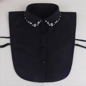 Venta caliente de lujo de diamantes de imitación con cuentas de cuello redondo accesorios desmontables Cuello de camisa al por mayor - Product Image 2