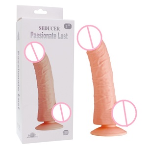 Consolador <span class=keywords><strong>con</strong></span> ventosa de 7 pulgadas para <span class=keywords><strong>hombres</strong></span> y mujeres, juguete sexual de silicona médica, pene grande, realista - Product Image 5
