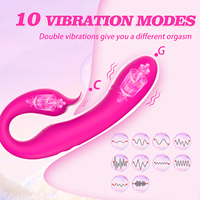 Y.Love Jouets Vaginaux Doux pour Femmes, Stimulateur Clitoridien et Point G, Vibromasseur Double Embout en Silicone Liquide de Qualité Alimentaire