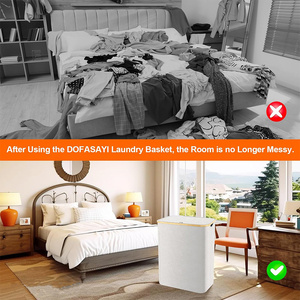 Lớn Bền Lưu Trữ Giỏ Với Xử Lý Tùy Chỉnh Kích Thước Tre Giặt <span class=keywords><strong>Hamper</strong></span> Cho Quần Áo Và Đồ Chơi - Product Image 5