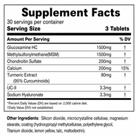 Comprimés de soutien articulaire pour adultes OEM ODM : Glucosamine, MSM, Chondroïtine, Calcium, Curcuma, UC-II, Hyaluronate de sodium – 90 comprimés pour les os et les articulations