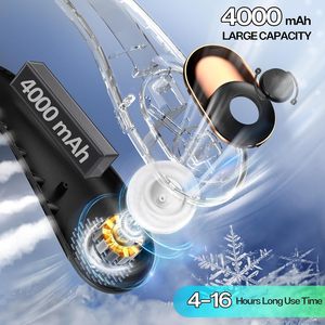 Ventilatore da Collo Portatile Senza Pale 4000mAh, Ventilatore Personale Indossabile da Collo con Volume d'Aria di Raffreddamento Migliorato, Ricaricabile USB, Ventilatore a Mani Libere - Product Image 3
