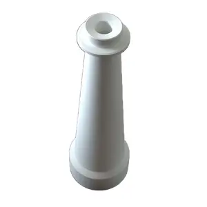 Manufacturing Industrial 95% 99%Alumina Ceramic Parts Al2o3 ceramic tube with tapered structure