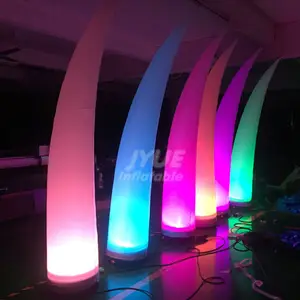 Arco inflável de iluminação led, arco de entrada marfim/tusk iluminado para arte