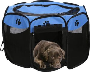 Corral Plegable Portátil para Mascotas, Resistente a Arañazos, de Fibra Sólida y Transpirable, para Perros y Gatos, Uso en Interiores y Exteriores, Viajes y Campamentos - Product Image 5