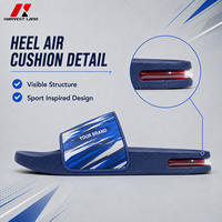 Claquettes à coussin d'air en PVC à impression intégrale, personnalisées pour la récupération sportive, pour salle de sport, vestiaire, bord de piscine, collections en gros
