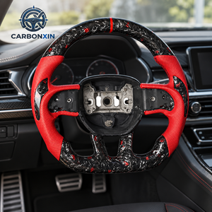 Volante de Fibra de Carbono Forjado con LED para Dodge Charger Sxt Challenger Durango SRT Scat Pack 2018 2019 2021 2022 Sin Airbag - Product Image 1