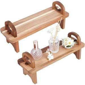 Présentoir à desserts en bois massif pour l'exportation, plateau de service pour fêtes, support de rangement de cuisine en bois massif - Product Image 2